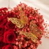 Heart shaped red rose arrangement for same day flower delivery in Bangalore, luxury romantic flowers by FreshKnots