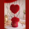 Luxury heart shaped valentine flower arrangement with same day flower delivery in Bangalore