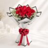 Elegant pastel rose bouquet with premium wrapping and soft romantic blooms for luxury flower delivery in Bangalore.
