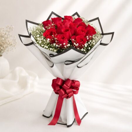 Elegant pastel rose bouquet with premium wrapping and soft romantic blooms for luxury flower delivery in Bangalore.