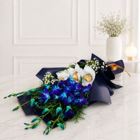 Bouquet of Orchid and chocolate.