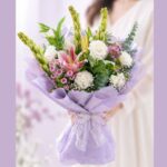 Elegant fresh flower bouquet with premium wrapping and exotic blooms for same day flower delivery in Bangalore