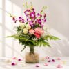 Joyful Blooms vase arrangement side angle, Bangalore flower delivery