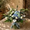 Mykonos Breeze white rose hydrangea bouquet, Bangalore delivery