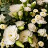 Salzburg Ivory all-white European bouquet in a glass vase, Bangalore flower delivery
