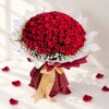 Cherishing You anniversary rose bouquet, side view Bangalore