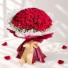 Cherishing You anniversary rose bouquet, 100 red roses Bangalore