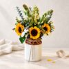 Diwali floral centrepiece Bangalore - sunflower and tuberose table vase